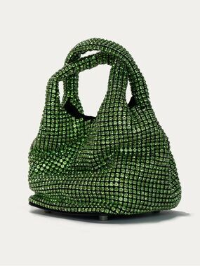 Giaritè Brilly Green Crystal-Embellished Mini Shoulder Bag